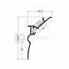 3m LED juostos profilis SMOOTH12 BC/Q9, neanoduotas aliuminis