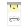 3m LED juostos profilis WIDE24 G/W, anoduotas aliuminis