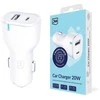 3Mk apsaugos priedai - 3mk automobilinis įkroviklis 20W PD3.0 QC 3.0 USB 1A1C Baltas MM