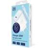 3Mk apsaugos priedai - 3mk Rayo įkroviklis 20W PD3.0 PPS USB 1C + laidas C-C 3A 60W Baltas