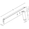 3W + 5W + 5W LED sieninis šviestuvas, baltas, 3000K, H52