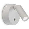 3W LED įkraunamas sieninis šviestuvas BEAN, baltas, 3000K, dimeriuojamas, su jungikliu, 350233
