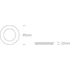 3W LED įleidžiama panelė, balta, 3000/4000/5700K, 10103FA/W/V