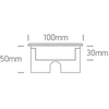 3W LED įleidžiamas į žemę šviestuvas, plieno sp., 3000K, IP67, dimeriuojamas, 69076A/W