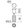 3W LED įleidžiamas lauko šviestuvas XPI, baltas, 3000K, IP65, 90042