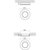 3W LED įleidžiamas/paviršinis šviestuvas MT 142 LED, sidabro sp., 4000K