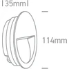 3W LED įleidžiamas sieninis lauko šviestuvas, pilkas, 3000K, 68068/G/W