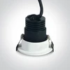 3W LED įleidžiamas šviestuvas, baltos/juodos sp., 3000K, 10103E/W/B/W