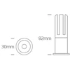 3W LED įleidžiamas šviestuvas, juodas, 3000K, 10103J/B/W