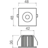 3W LED įleidžiamas šviestuvas MT 127 LED, baltas, 4000K