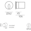 3W LED įleidžiamas šviestuvas ORION, baltas, 3000K, IP65, E2063000B