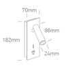 3W LED įleidžiamo montavimo sieninis šviestuvas- skaitymo lempa, juodas, 3000K, su USB A ir USB C jungtimis, 65746RA/B/W
