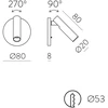 3W LED įleidžiamo montavimo sieninis šviestuvas ATRIA MINI, matinės nikelio sp., 3000K, E3925100NM