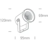 3W LED įsmeigiamas sodo šviestuvas, antracito sp., 3000K, 67196A/AN/W