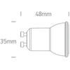 3W LED lemputė, GU10, 3000K, 36°, 7201G/W
