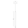 3W LED pakabinamas šviestuvas, juodas, 2700K, 17009