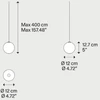 3W LED pakabinamas šviestuvas RANDOM SOLO 12, dūmų sp., 3000K, dimeriuojamas