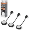 Lubinis šviestuvas 3W LED paviršinis šviestuvas SPOT PUCK, juodas, 3000K, 3vnt. komplekte