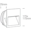 3W LED sieninis įleidžiamas fasado šviestuvas, antracito sp., 2200/2700/3000/4000K, IP65, 68068A/AN/V