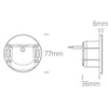 3W LED sieninis įleidžiamas vidaus/lauko šviestuvas, juodas, 2500/2800/3000/3500/4000K, IP65, 68000E/B/V