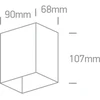 3W LED sieninis šviestuvas, antracito sp., 3000K, 67398/AN/W