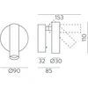 3W LED sieninis šviestuvas ATRIA, bronzos sp., 3000K, A3925000BR