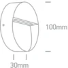 3W LED sieninis šviestuvas, baltas, 2200/2700/3000/4000K, IP65, 67359/W/V