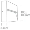 3W LED sieninis šviestuvas, baltas, 2200/2700/3000/4000K, IP65, 67359A/W/V
