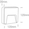 3W LED sieninis šviestuvas, baltas, 2700/3300/4000K, IP65, 67418/W/V