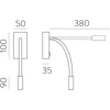 3W LED sieninis šviestuvas CIO, baltas, 3000K, A3239101B