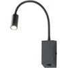 3W LED sieninis šviestuvas HELLO, matinės juodos sp., 3000K, 01-1194