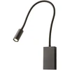 3W LED sieninis šviestuvas WALLIE, matinės juodos sp., 3000K, su USB jungtimi, 01-2755