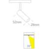 3W LED šviestuvas į magnetines sistemas ONELIGHT MINI, juodas, 3000K, 42122A/B/W