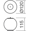 3W LED šviestuvo tarpinė dalis - detalė BILIA, žalvario/baltos sp., 3000K, IP44, LSD01-2604BS
