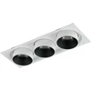 3x15W LED įleidžiamas šviestuvas OUTSIDER, baltas, 4000K