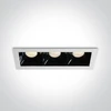 3x6,5W LED įleidžiamas šviestuvas, baltas, 3000K, 50307B/W/W