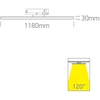 40W LED linijinis bėgelio šviestuvas, juodas, 2700/3200/4000K, 65172BT/B/V