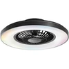 40W LED lubinis šviestuvas - ventiliatorius GARBIN, juodas, CCT, dimeriuojamas