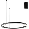 40W LED pakabinamas šviestuvas HOOP, juodas, CCT