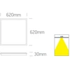 40W LED panelė, balta, 620x620mm, 3000/4000/6000K, 50140BAU/W/V