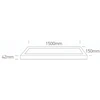40W LED paviršinė panelė, balta, 150x15cm, CCT, 62150BFU/W/V