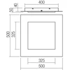 Lubinis šviestuvas 40W LED paviršinis šviestuvas TATAMI, matinės aukso sp., 3000/4000/6500K
