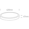 Lubinis šviestuvas 40W LED plafonas, baltas, 2700/3000/4000K, 62140F/W/V