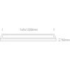 40W LED plafonas, baltas, 3000K, 62140RF/W/W