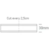 40W/m COB LED juosta, 24V, IP20, 1600LED/m, 3000K, 5m ritė, 7887B/W