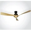 Lubinis šviestuvas 40W ventiliatorius su dimeriuojamu 22W LED šviestuvu, juodas/šviesaus medžio sp., 3000/4000/5500K, 6314L/B/V