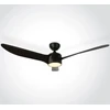 Lubinis šviestuvas 40W ventiliatorius su dimeriuojamu 22W LED šviestuvu, juodas, 3000/4000/5500K, 6306/B/V