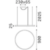 42W LED pakabinamas šviestuvas ORACLE SLIM, baltas, 4000K, dimeriuojamas, 342139