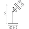 4,2W LED stalo šviestuvas CORVUS, juodas, 3000K, S3945000N