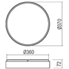 Lubinis šviestuvas 43,6W LED paviršinis šviestuvas YOMO, baltas, 3000K, dimeriuojamas, 01-2567